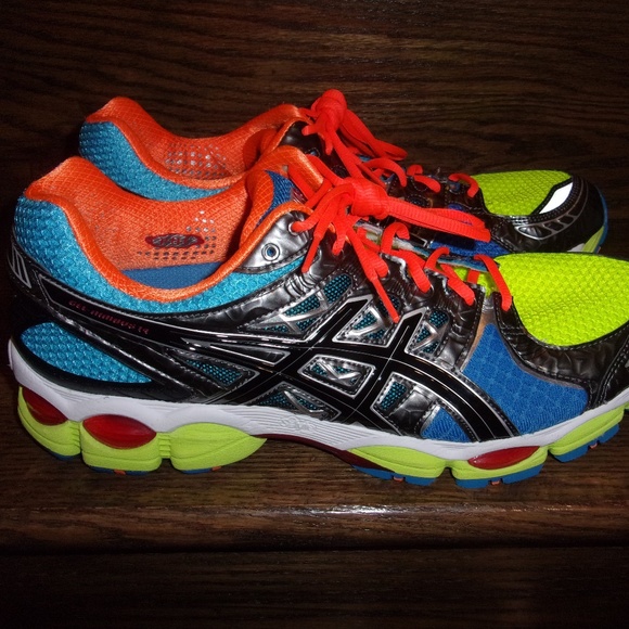 asics mens multi colored running shoes